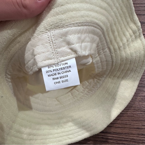 Yellow Terry Cloth Bucket Hat - Picture 3 of 3